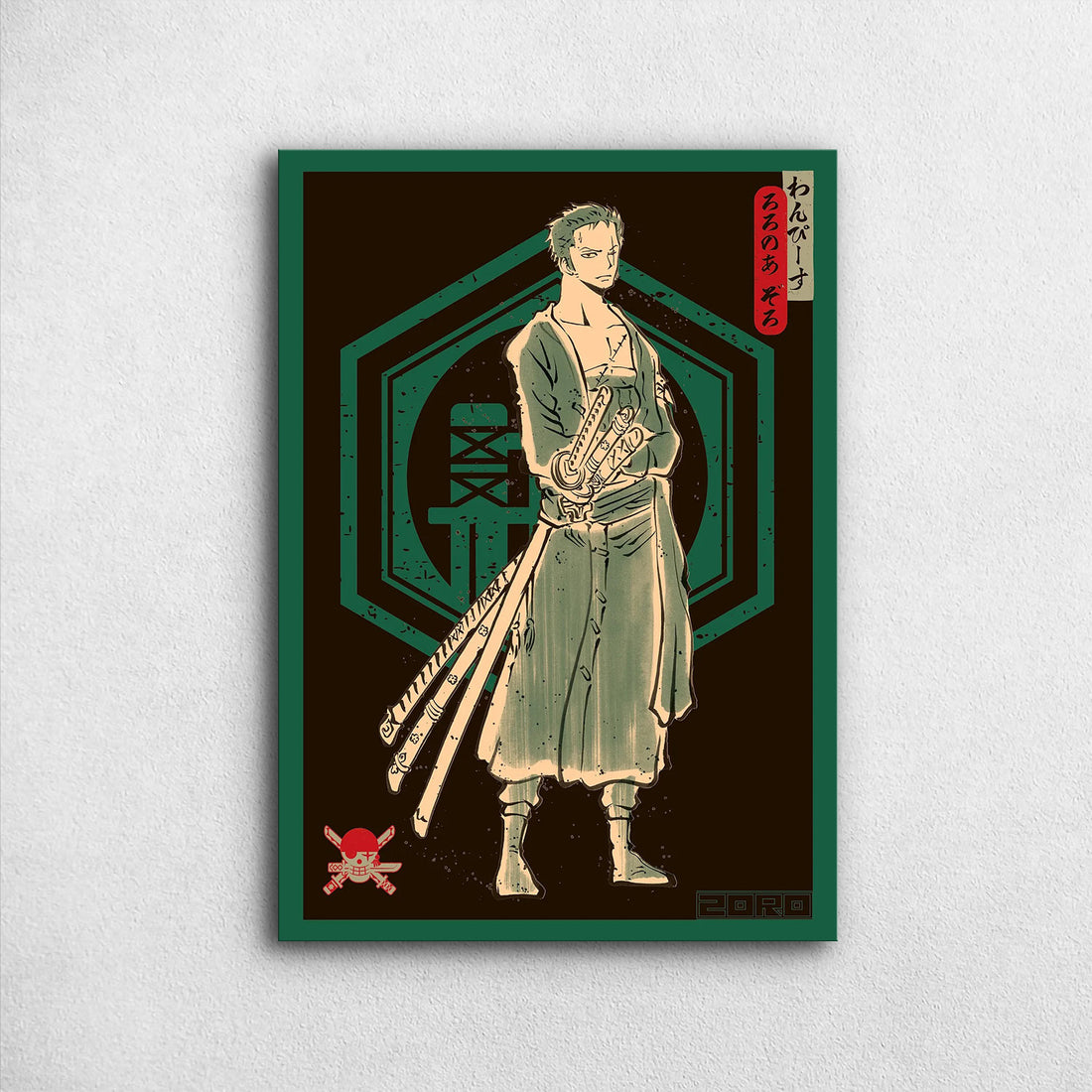 Roronoa Zoro Kamon - One Piece Metal Poster Media 1