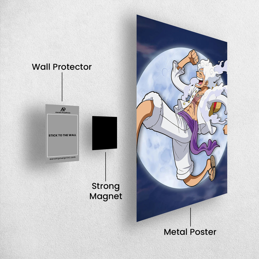 Gear 5 Moon Luffy - One Piece Metal Poster Media 1