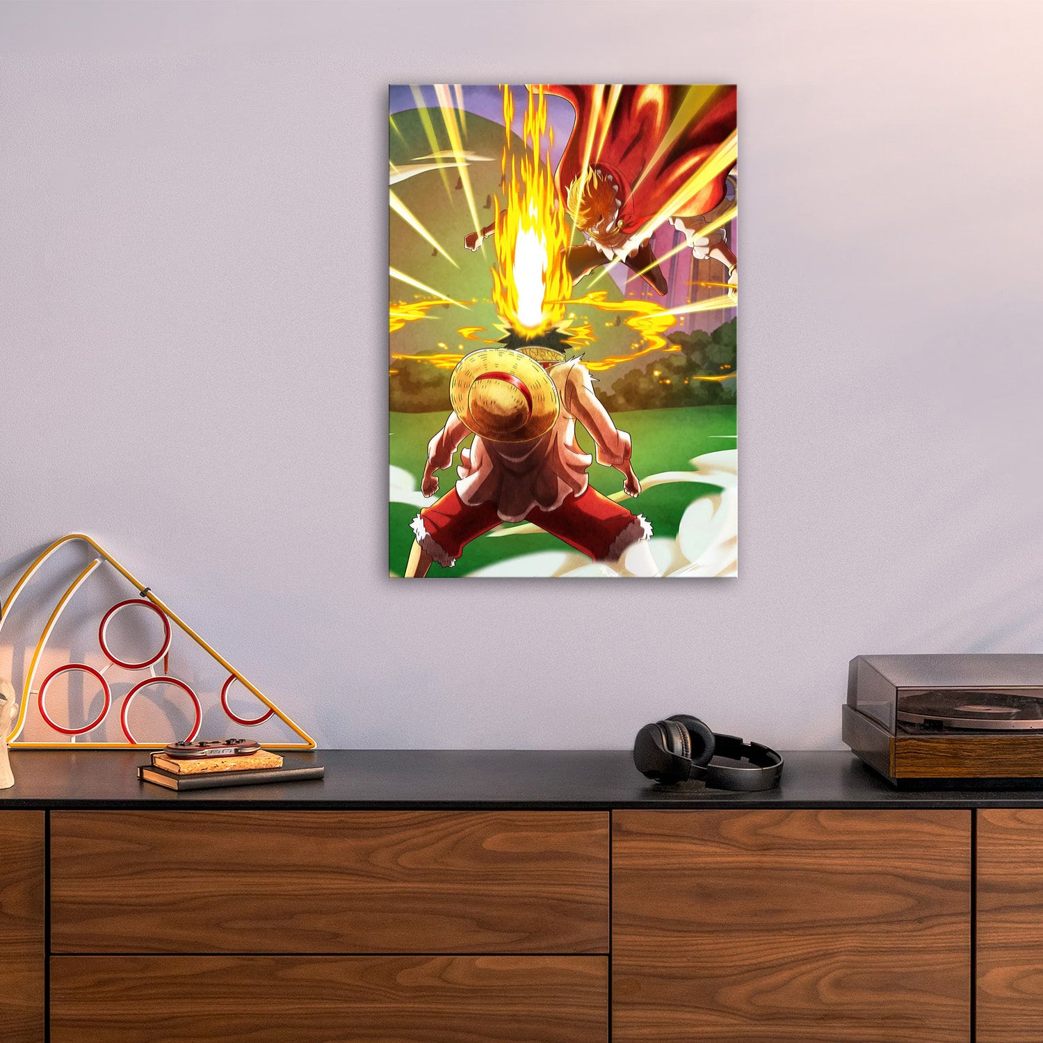 Iconic Painted Luffy vs Sanji - One Piece Metal Poster Media 5