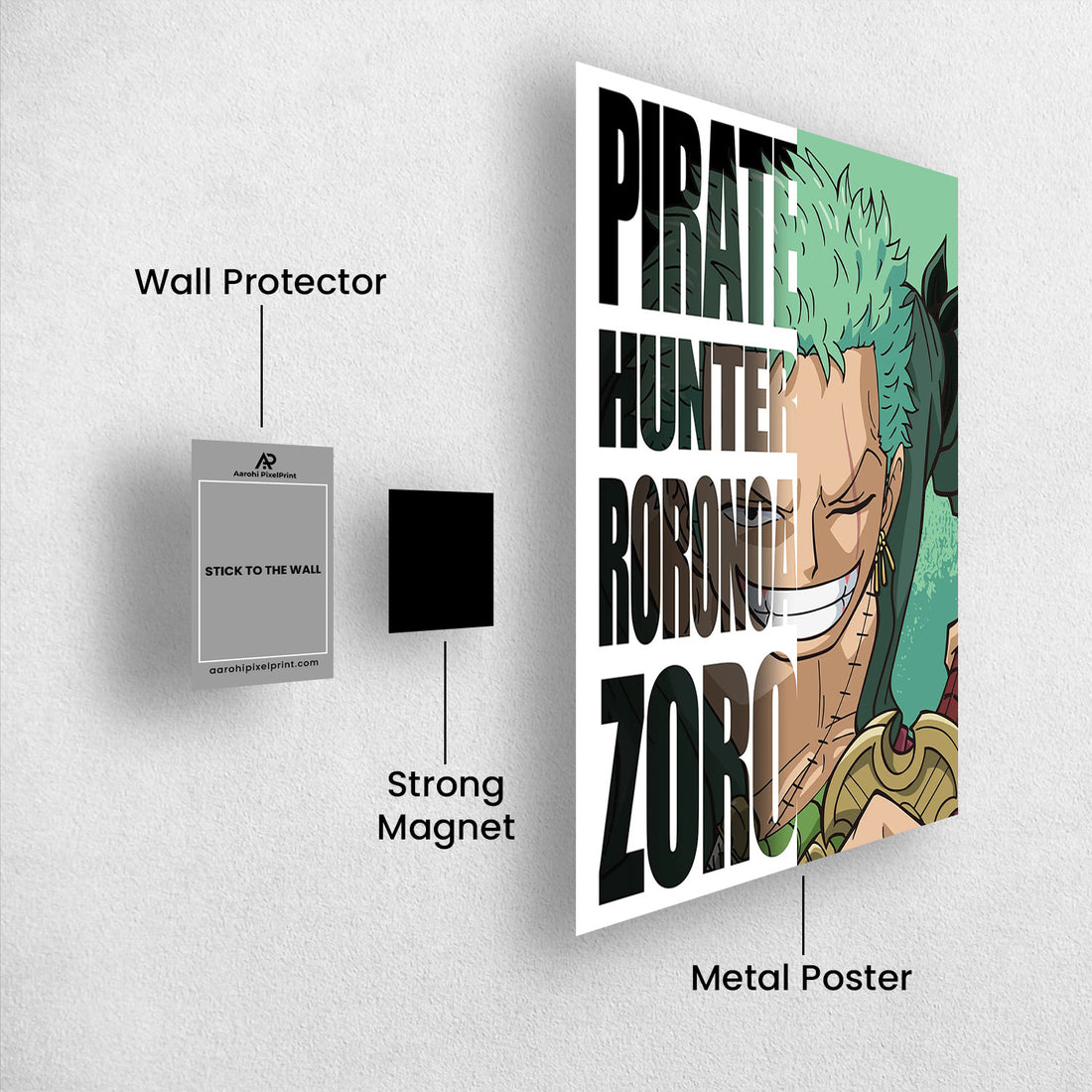 Pirate Hunter Roronoa Zoro - One Piece Metal Poster Media 1