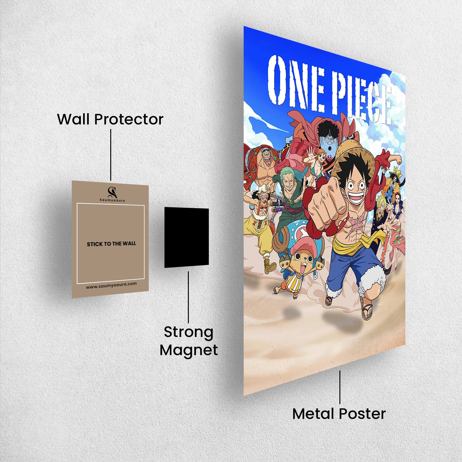 One Piece_ Straw Hat Crew Charge - One Piece Metal Poster Media 2