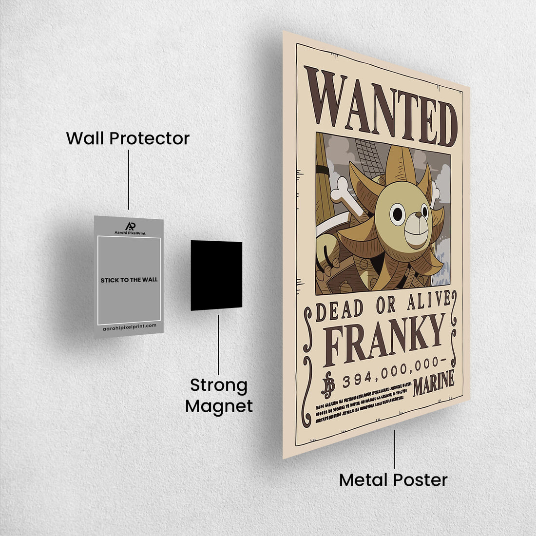 Franky Wanted after Wano - One Piece Metal Poster Media 1
