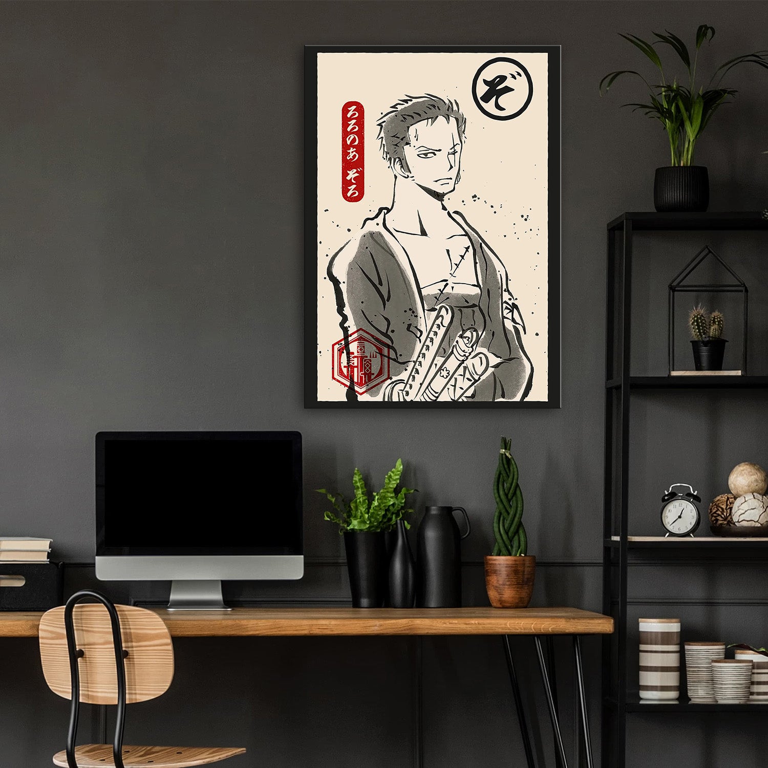 Roronoa Zoro Ukiyo-e - One Piece Metal Poster Media 4