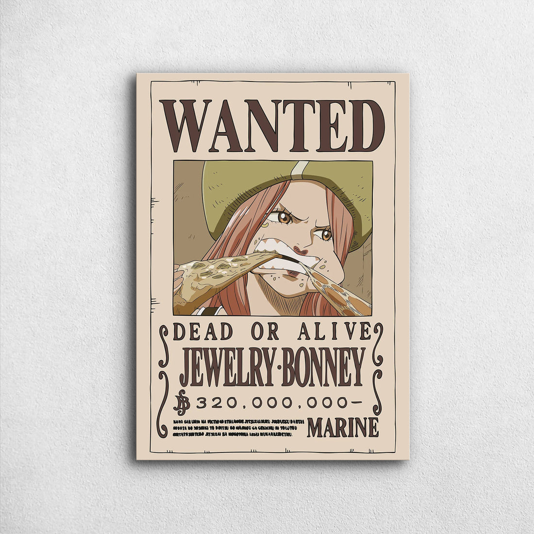 Jewelry Bonney Wanted - One Piece Metal Poster Media 1