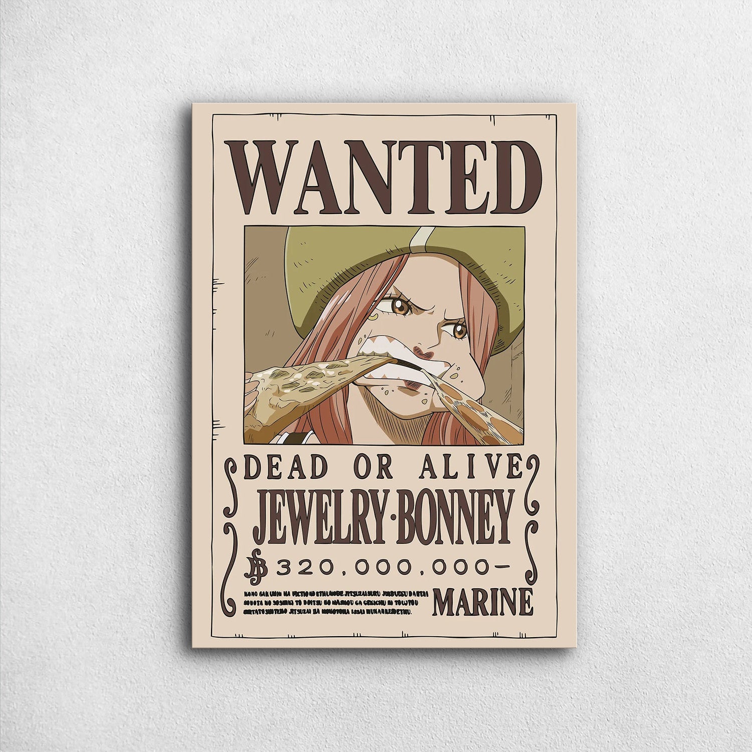 Jewelry Bonney Wanted - One Piece Metal Poster Media 1