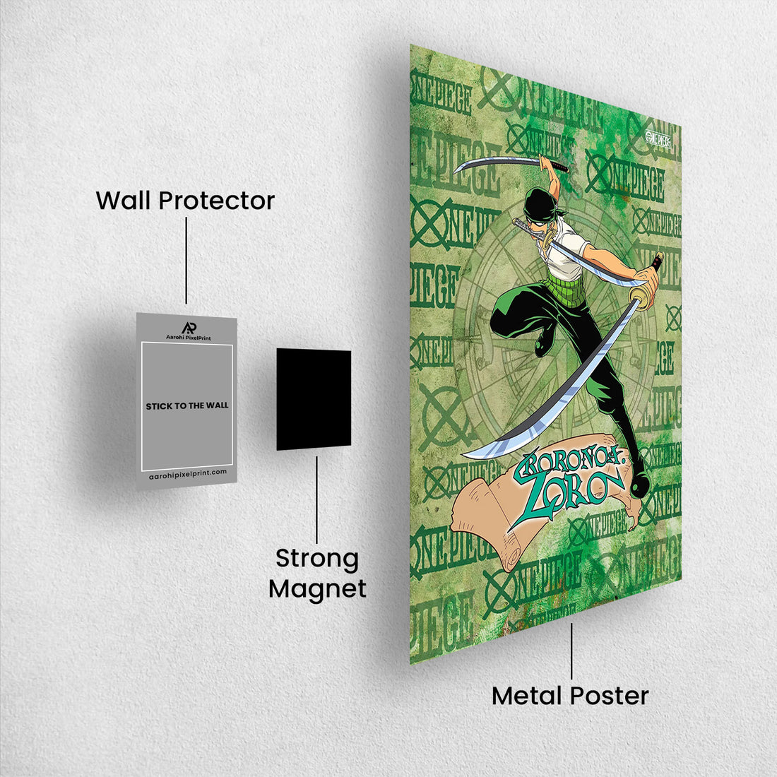 Roronoa Zoro - One Piece Metal Poster Media 1