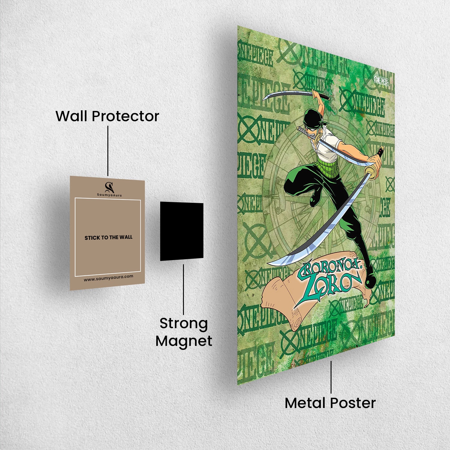 Roronoa Zoro - One Piece Metal Poster Media 2