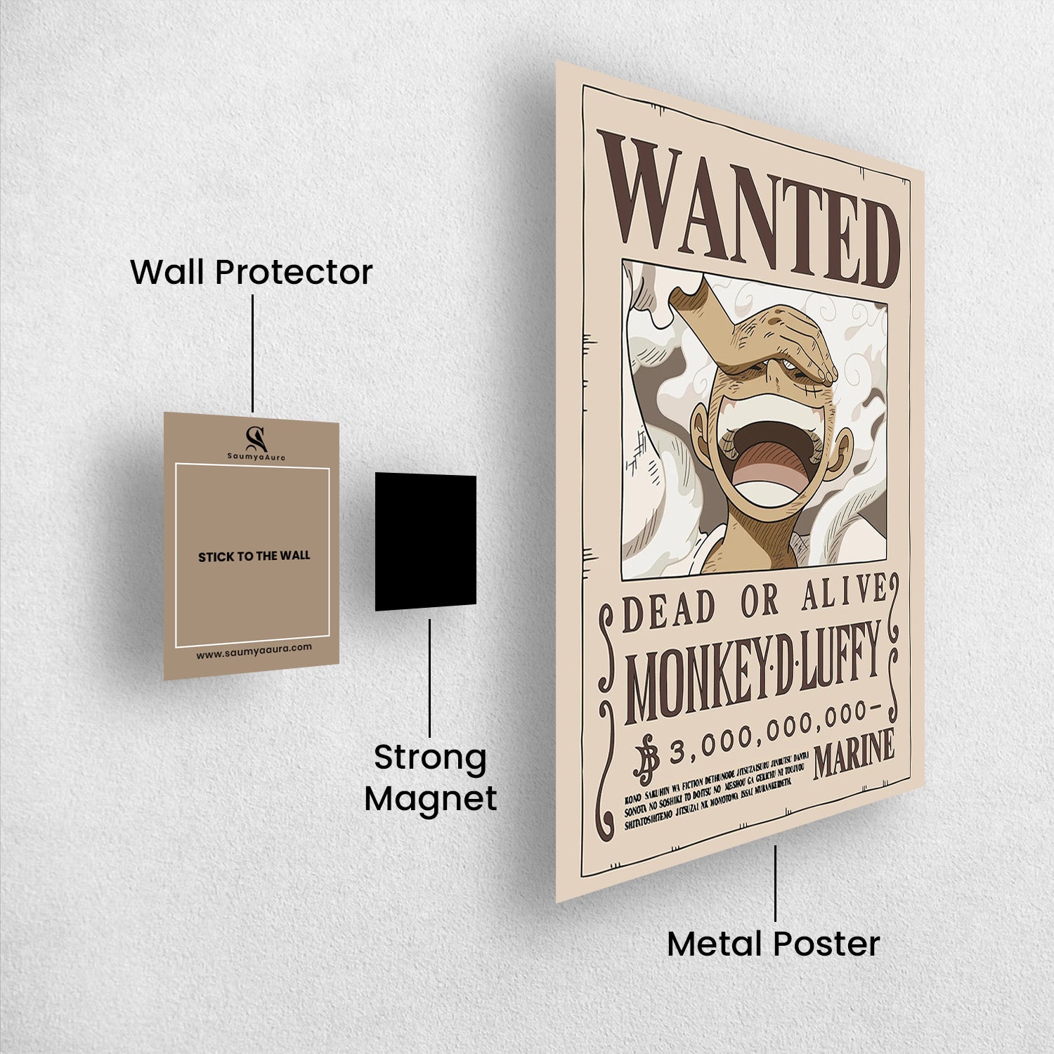 Franky Wanted after Wano One Piece Metal Poster - Anime W