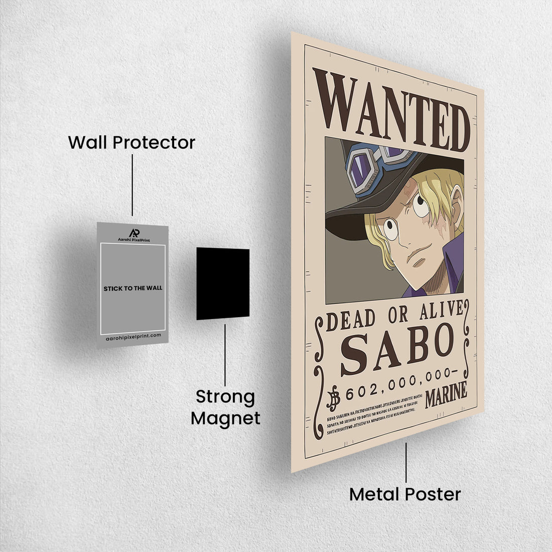 Sabo Wanted - One Piece Metal Poster Media 1