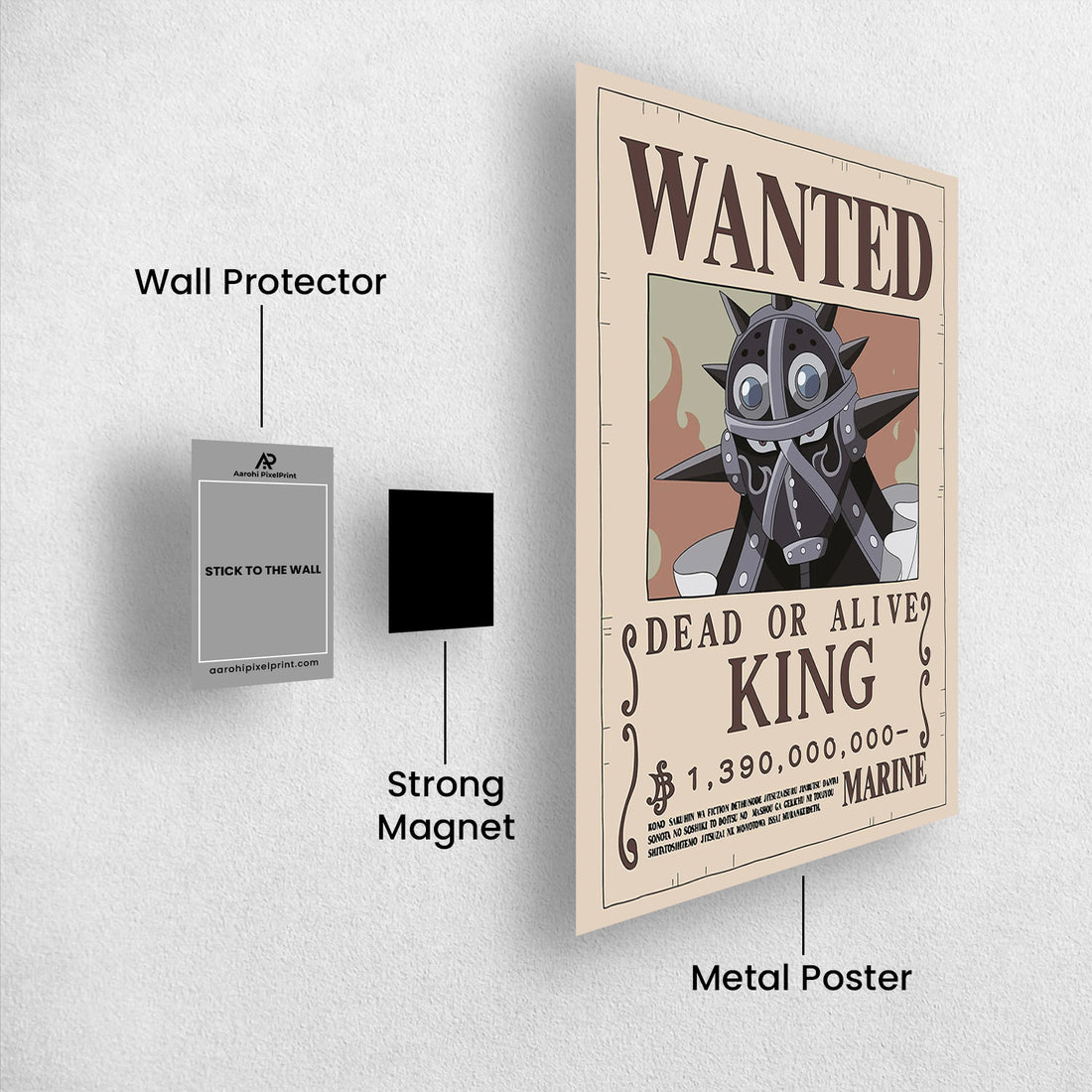 King Wanted - One Piece Metal Poster Media 1